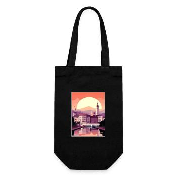 Prague Czech Republic Vintage Travel Poster WPA - Gift Bag for Bottles - black - Front