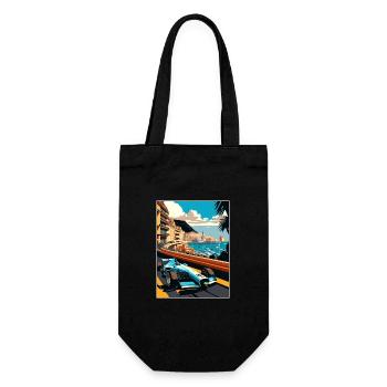 Monaco Vintage Travel Poster WPA Souvenir - Gift Bag for Bottles - black - Front