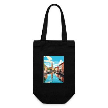 Turku Finland Vintage Travel Poster WPA Souvenir - Gift Bag for Bottles - black - Front