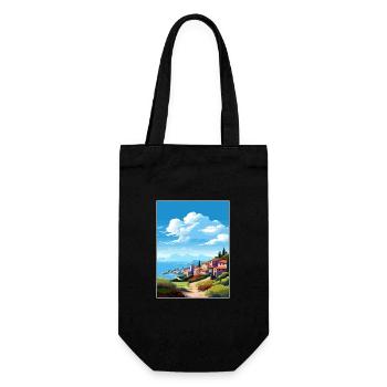 Elba Italien Vintage Reiseposter WPA Souvenir - Geschenkbeutel für Flaschen - Schwarz - Vorne