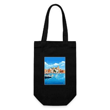 Balearen Spanien Vintage Reiseposter WPA - Geschenkbeutel für Flaschen - Schwarz - Vorne