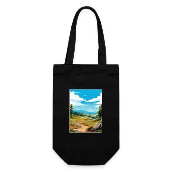 Sierra de Guadarrama Nationalpark Picos Souvenir - Geschenkbeutel für Flaschen - Schwarz - Vorne