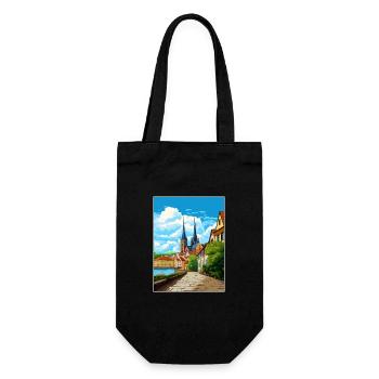 Magdebourg décoration Allemagne Vintage Travel Poster - Sac à bouteille - noir - Devant
