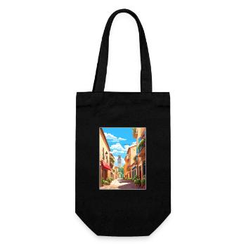 Perpignan Frankreich Vintage Reiseplakat Souvenir - Geschenkbeutel für Flaschen - Schwarz - Vorne
