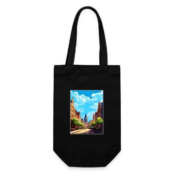 Leipzig Dekoration Deutschland Vintage Reiseposter - Geschenkbeutel für Flaschen - Schwarz - Vorne