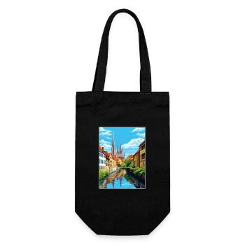 Chartres Frankreich Vintage Reiseplakat WPA Souvenir - Geschenkbeutel für Flaschen - Schwarz - Vorne