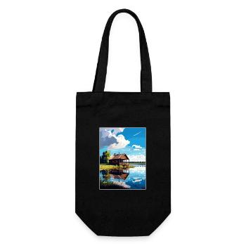 Narew Pologne Vintage voyage affiche WPA Souvenir - Sac à bouteille - noir - Devant