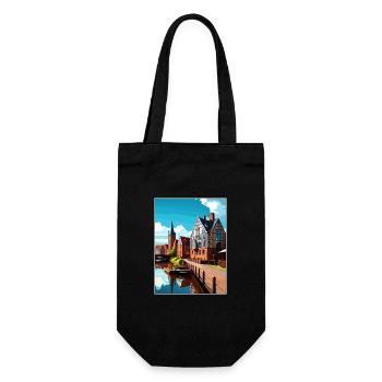 Bydgoszcz Pologne Vintage voyage affiche Souvenir - Sac à bouteille - noir - Devant