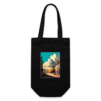 lodz Pologne Vintage voyage affiche WPA Souvenir - Sac à bouteille - noir - Devant