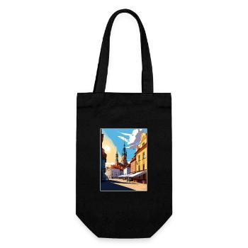Plzen République tchèque Vintage voyage affiche WPA Art - Sac à bouteille - noir - Devant