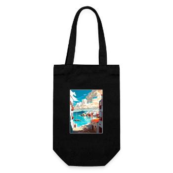 Naxos Greece Decoration Vintage Travel Poster WPA - Gift Bag for Bottles - black - Front
