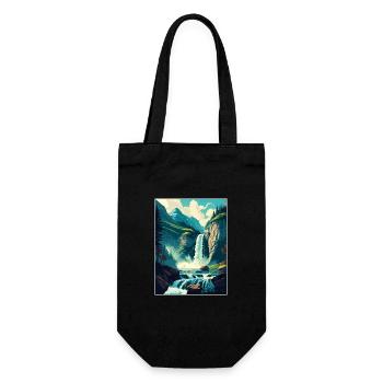 Chutes de Giessbach Suisse Affiche de voyage vintage - Sac à bouteille - noir - Devant