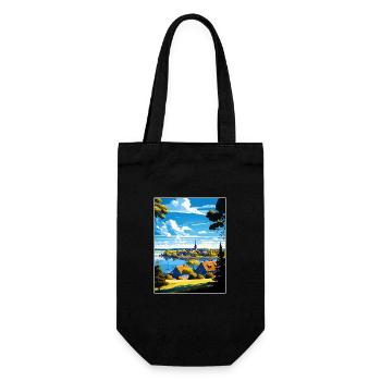 Sigtuna Suède Vintage voyage affiche WPA Souvenir - Sac à bouteille - noir - Devant