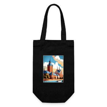 Halmstad Sweden Vintage Travel Poster WPA Souvenir - Gift Bag for Bottles - black - Front