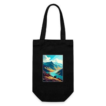 Brienzer Rothorn Schweiz Vintage Reiseposter - Geschenkbeutel für Flaschen - Schwarz - Vorne
