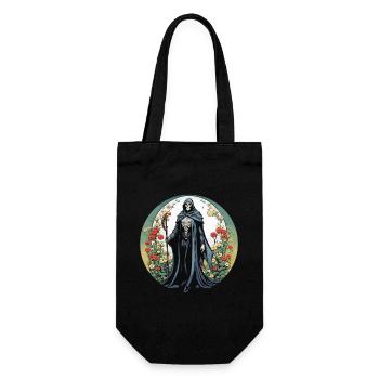 Illustration de fleurs de la Faucheuse - Sac à bouteille - noir - Devant