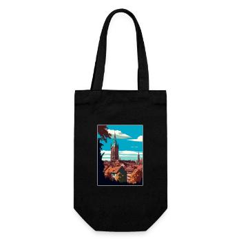 Freiburg Im Breisgau Germany Vintage Travel Poster - Gift Bag for Bottles - black - Front