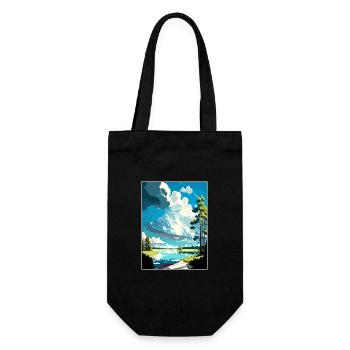 Leksand Suède Vintage voyage affiche WPA Souvenir - Sac à bouteille - noir - Devant