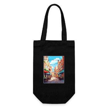 Covent Garden London England Vintage Travel Poster - Gift Bag for Bottles - black - Front
