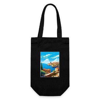 Dubrovnik Croatie Vintage voyage affiche Souvenir - Sac à bouteille - noir - Devant