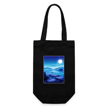 Island Vintage Reiseposter WPA Souvenir - Geschenkbeutel für Flaschen - Schwarz - Vorne
