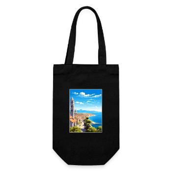 Split Kroatien Vintage Reiseposter WPA Souvenir - Geschenkbeutel für Flaschen - Schwarz - Vorne