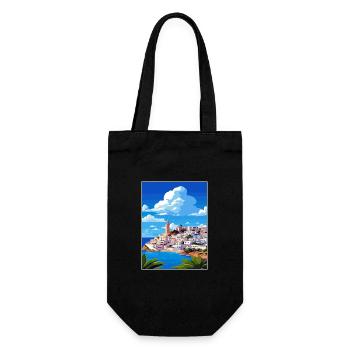 Ibiza Spanien Vintage Reiseposter WPA Souvenir - Geschenkbeutel für Flaschen - Schwarz - Vorne