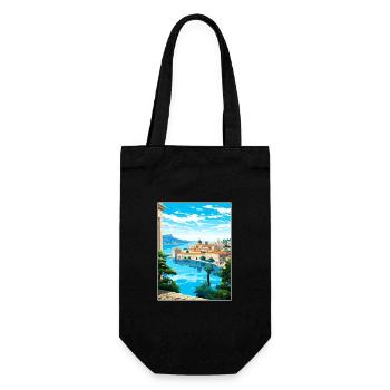 Dubrovnik Croatie Vintage voyage affiche Souvenir - Sac à bouteille - noir - Devant