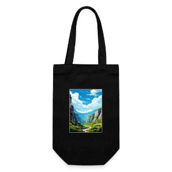 Vikos Schlucht Griechenland Deko Vintage Reiseposter WPA - Geschenkbeutel für Flaschen - Schwarz - Vorne