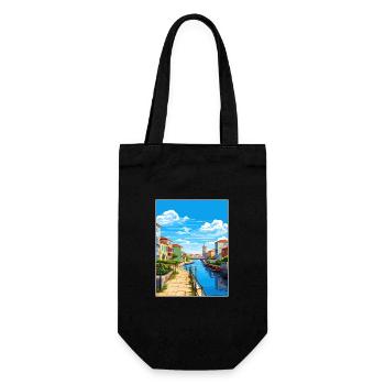 Aveiro Portugal Vintage Travel Poster WPA Souvenir - Gift Bag for Bottles - black - Front