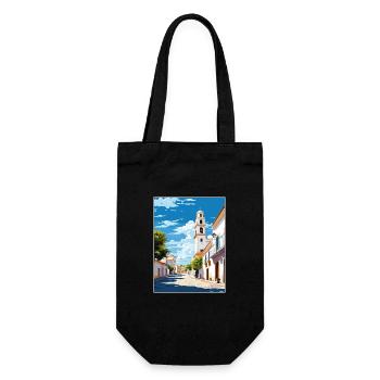 Tavira Portugal Vintage Reiseposter WPA Souvenir - Geschenkbeutel für Flaschen - Schwarz - Vorne