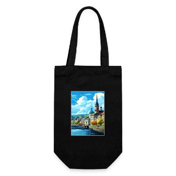Koblenz Decoration Germany Vintage Travel Poster - Gift Bag for Bottles - black - Front