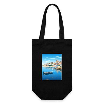 Sines Portugal Vintage Reiseposter WPA Souvenir - Geschenkbeutel für Flaschen - Schwarz - Vorne