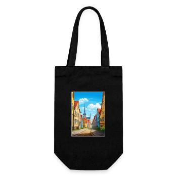Rostock Germany Vintage Travel Poster WPA Souvenir - Gift Bag for Bottles - black - Front