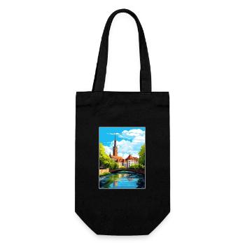 Stuttgart Allemagne Vintage voyage affiche Souvenir - Sac à bouteille - noir - Devant