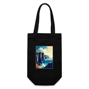 Falaises de Moher Irlande Vintage voyage affiche WPA - Sac à bouteille - noir - Devant