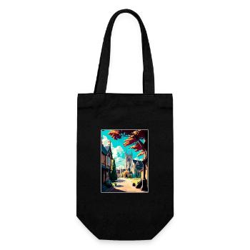 Chipping Campden England Vintage Travel Poster WPA - Gift Bag for Bottles - black - Front