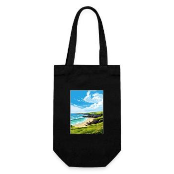 Trevaunance Cove Cornwall Vintage Reiseposter - Geschenkbeutel für Flaschen - Schwarz - Vorne