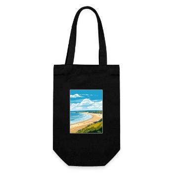 Portstewart Strand Ireland Vintage Travel Poster - Gift Bag for Bottles - black - Front