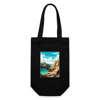 South Stack Cliffs Anglesey Vintage Reiseposter - Geschenkbeutel für Flaschen - Schwarz - Vorne