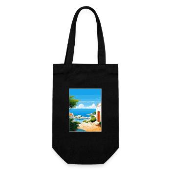 Apulien Italien Vintage Reiseposter WPA Souvenir - Geschenkbeutel für Flaschen - Schwarz - Vorne