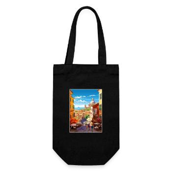 Rome Italy Vintage Travel Poster WPA Souvenir - Gift Bag for Bottles - black - Front