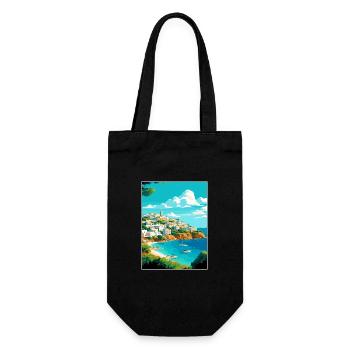 Ibiza Spanien Vintage Reiseposter WPA Souvenir - Geschenkbeutel für Flaschen - Schwarz - Vorne