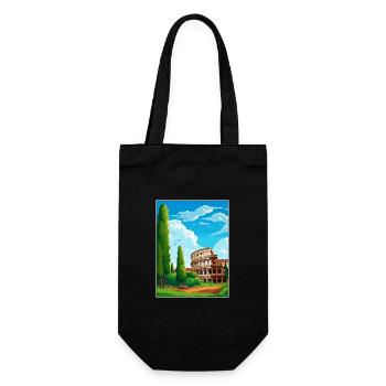 Rome Italy Vintage Travel Poster WPA Souvenir - Gift Bag for Bottles - black - Front