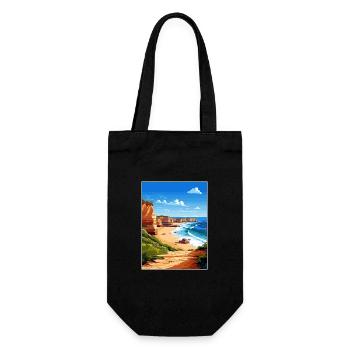 Algarve Portugal Vintage Travel Poster Souvenir - Gift Bag for Bottles - black - Front