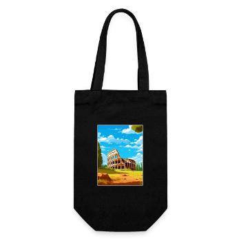 Rome Italy Vintage Travel Poster WPA Souvenir - Gift Bag for Bottles - black - Front