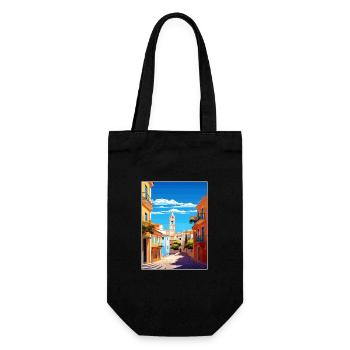 Cascais Portugal Vintage voyage affiche Souvenir - Sac à bouteille - noir - Devant