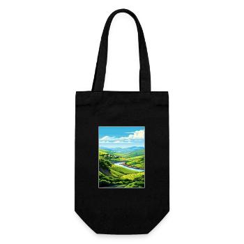 Douro Valley Portugal Vintage Travel Poster WPA - Gift Bag for Bottles - black - Front