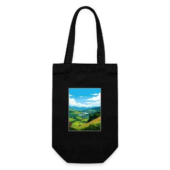 Douro Valley Portugal Vintage Travel Poster WPA - Gift Bag for Bottles - black - Front