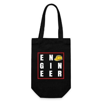 Karriere Ingenieur Job Spruch Angestellter Erfolg - Geschenkbeutel für Flaschen - Schwarz - Vorne